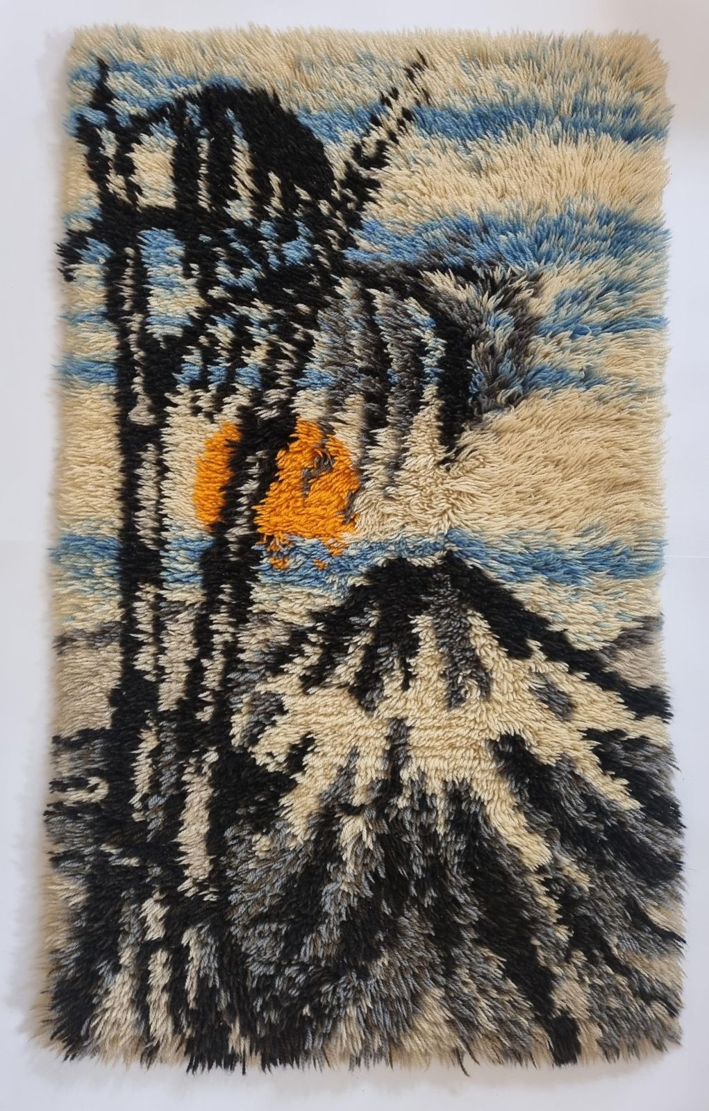 Beautiful Wall Midcentury Wool Tapestry, Denmark, 1960s photo for sale