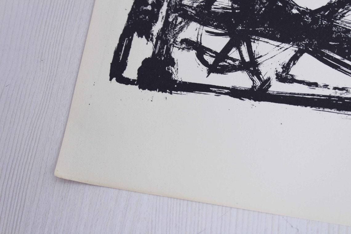 Lithograph By Swiss Artist Bernd Völkle 1963 photo Art