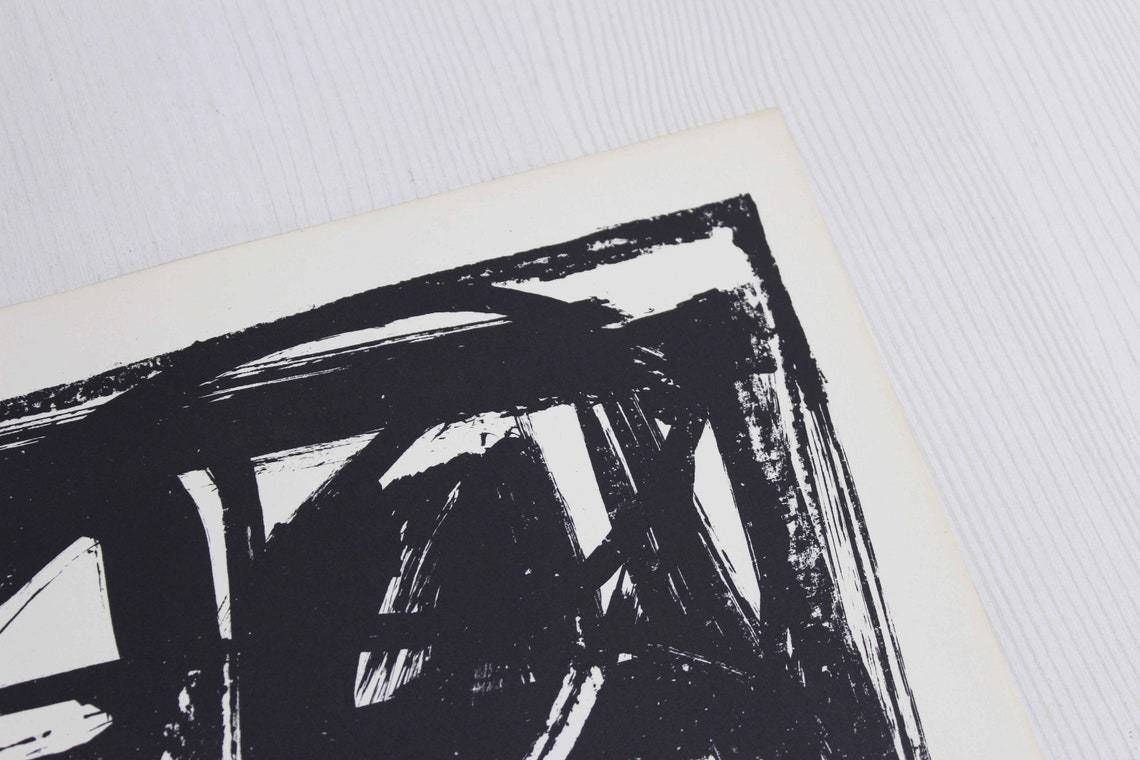 Lithograph By Swiss Artist Bernd Völkle 1963 photo vinterior