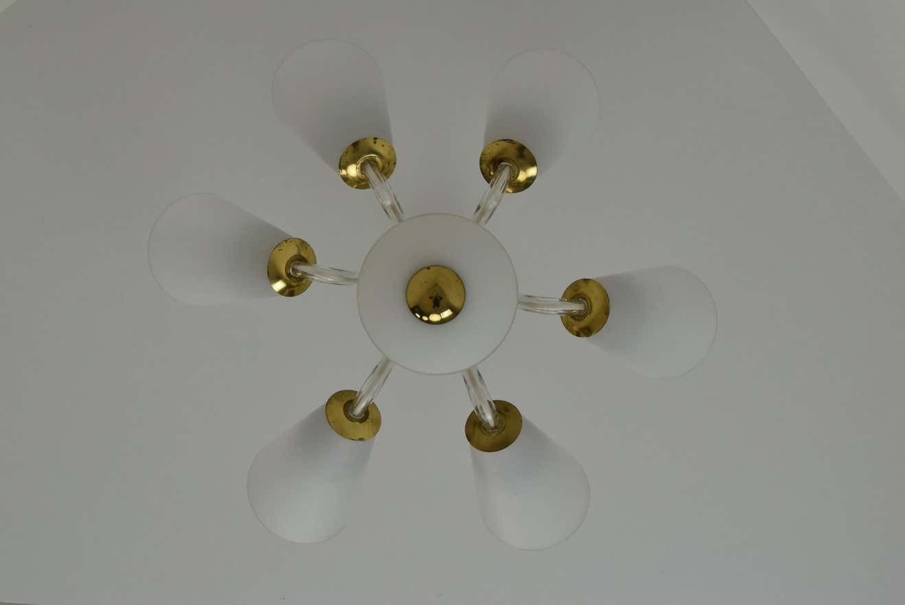 photo vinterior Mid Century Chandelier/Kamenicky Senov,1960's.