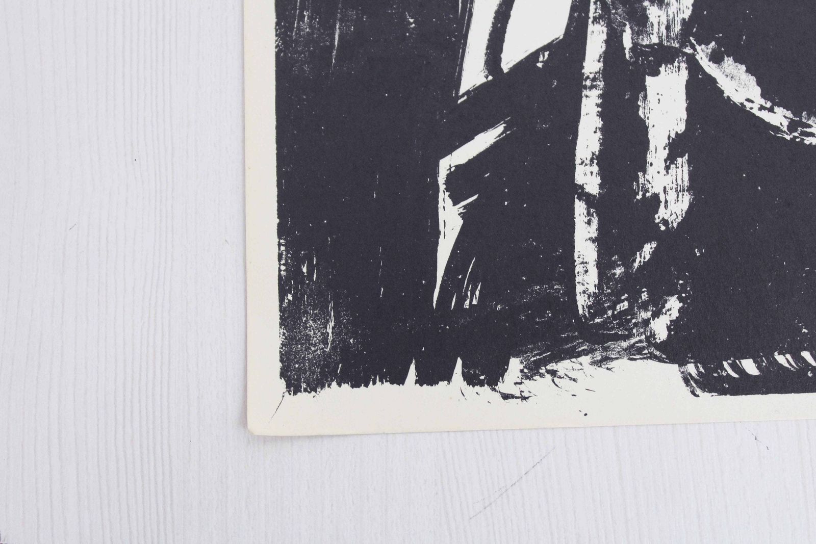 Lithograph By Swiss Artist Bernd Völkle 1963 photo vintage