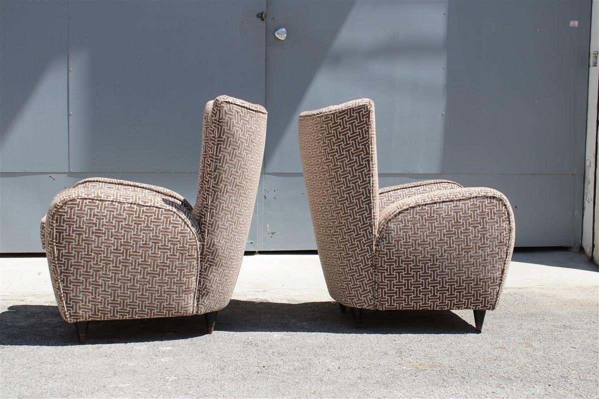Pair Of Armchiars Paolo Buffa Italian Mid Century Design Velvet New photo buy