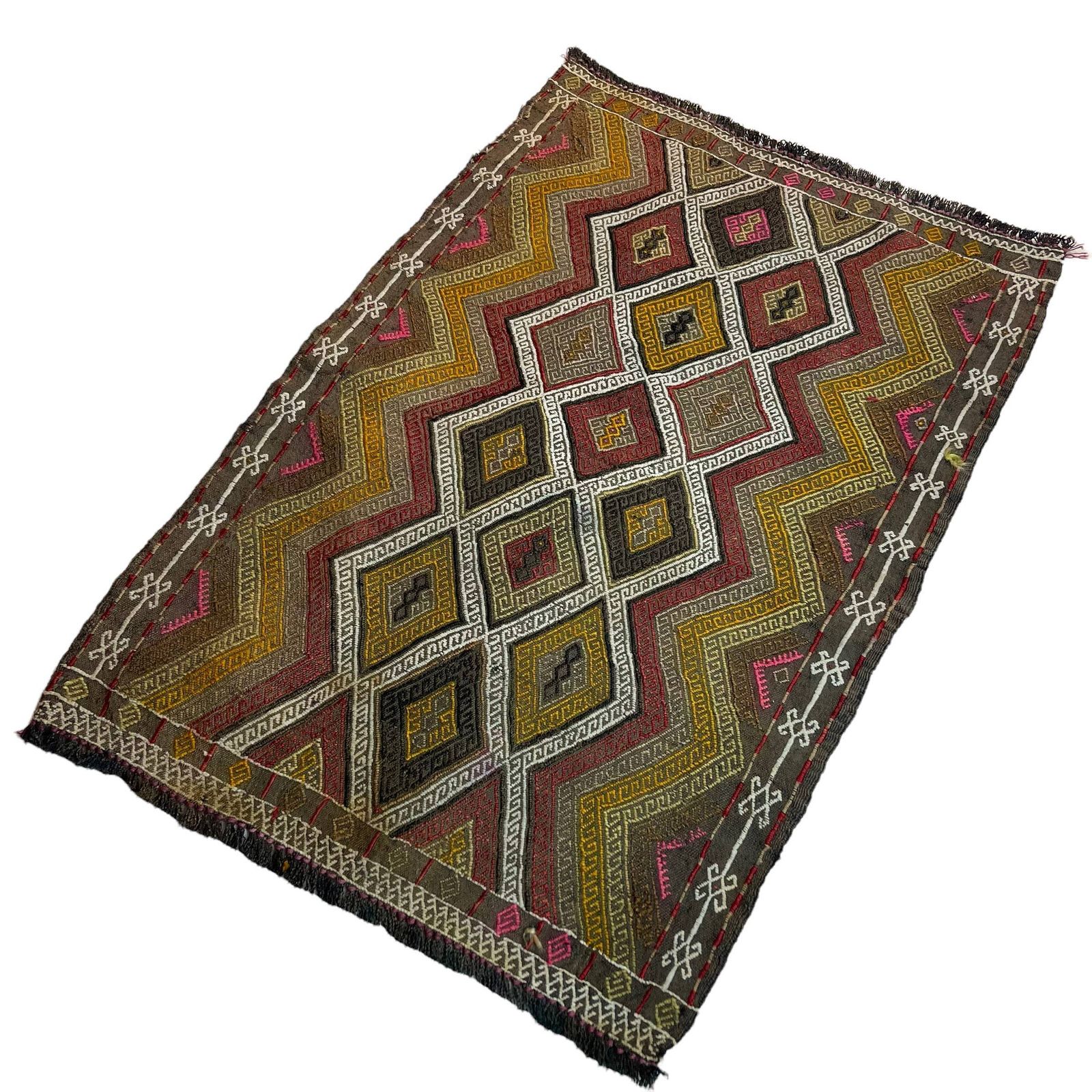 Traditioneel Turks Mini Kilimkleed, Vintage Anatolisch Turks Kelim 78x54 Cm photo furniture