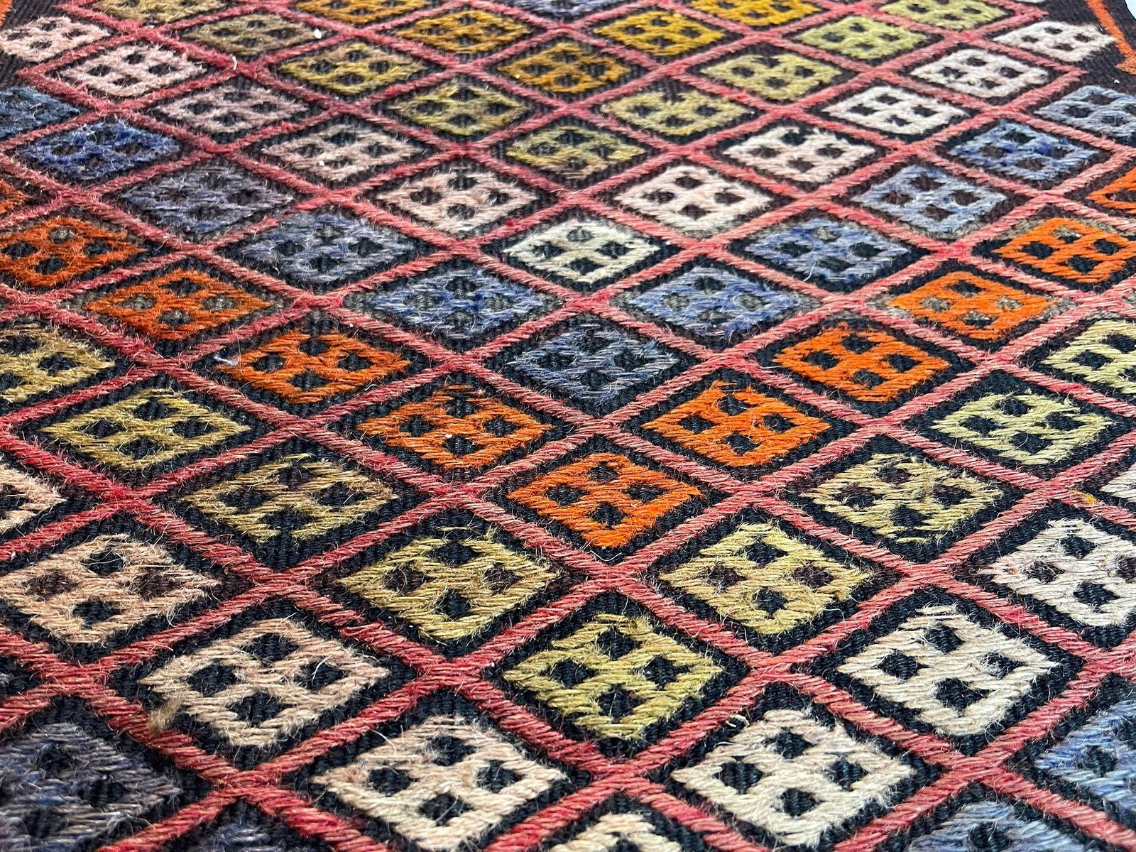 Traditional Turkish Mini Kilim Rug ,Vintage Anatolian Turkish Kelim 77x50 Cm photo for sale