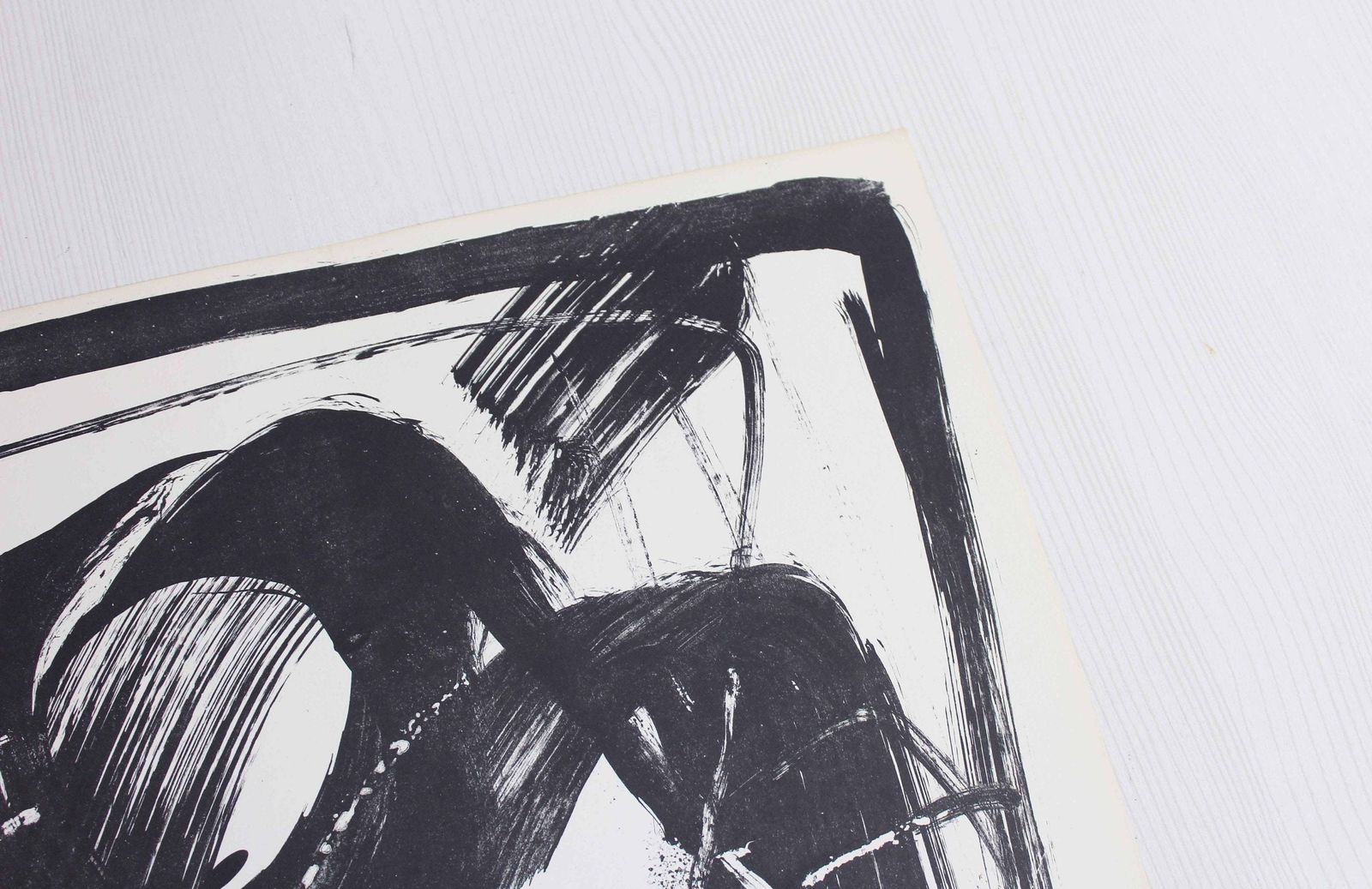 Lithograph By Swiss Artist Bernd Völkle 1963 photo vinterior