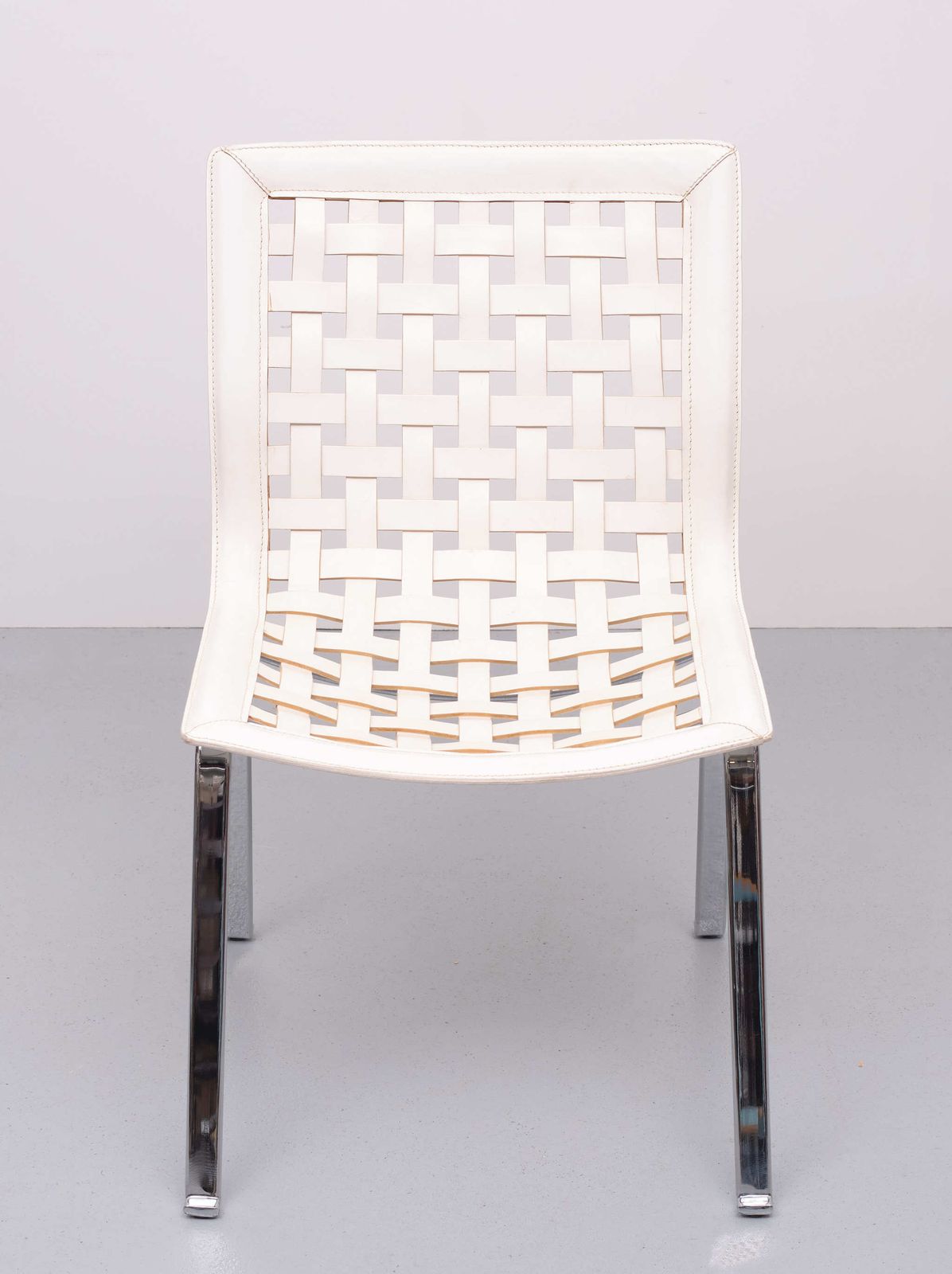 Fasem Leather Net Chair Giancarlo Vegni 1980s photo buy