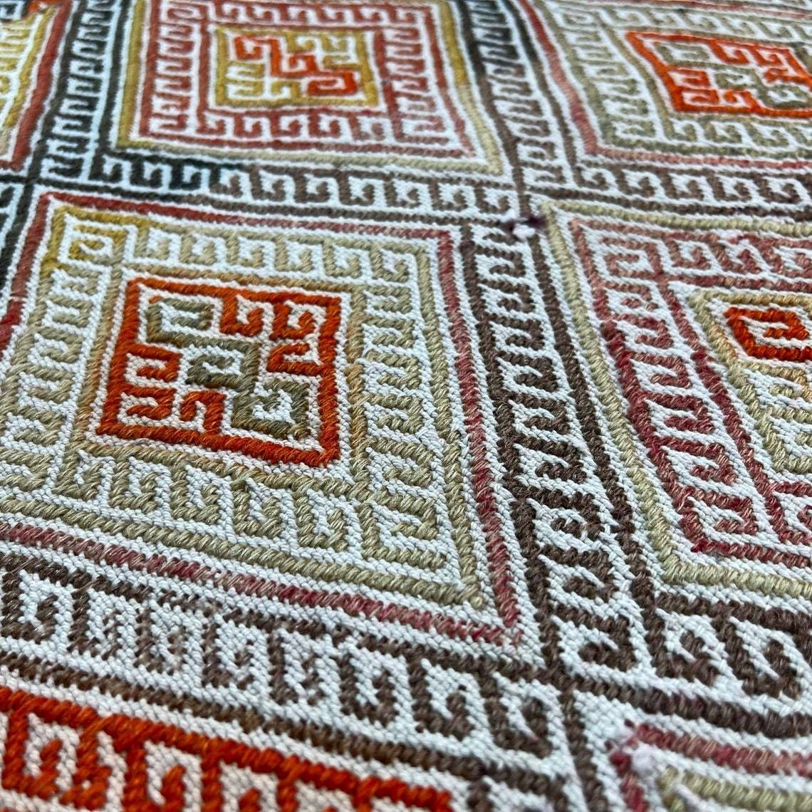 Traditional Turkish Mini Kilim Rug ,Vintage Anatolian Turkish Kelim 85 X 46 Cm photo for sale