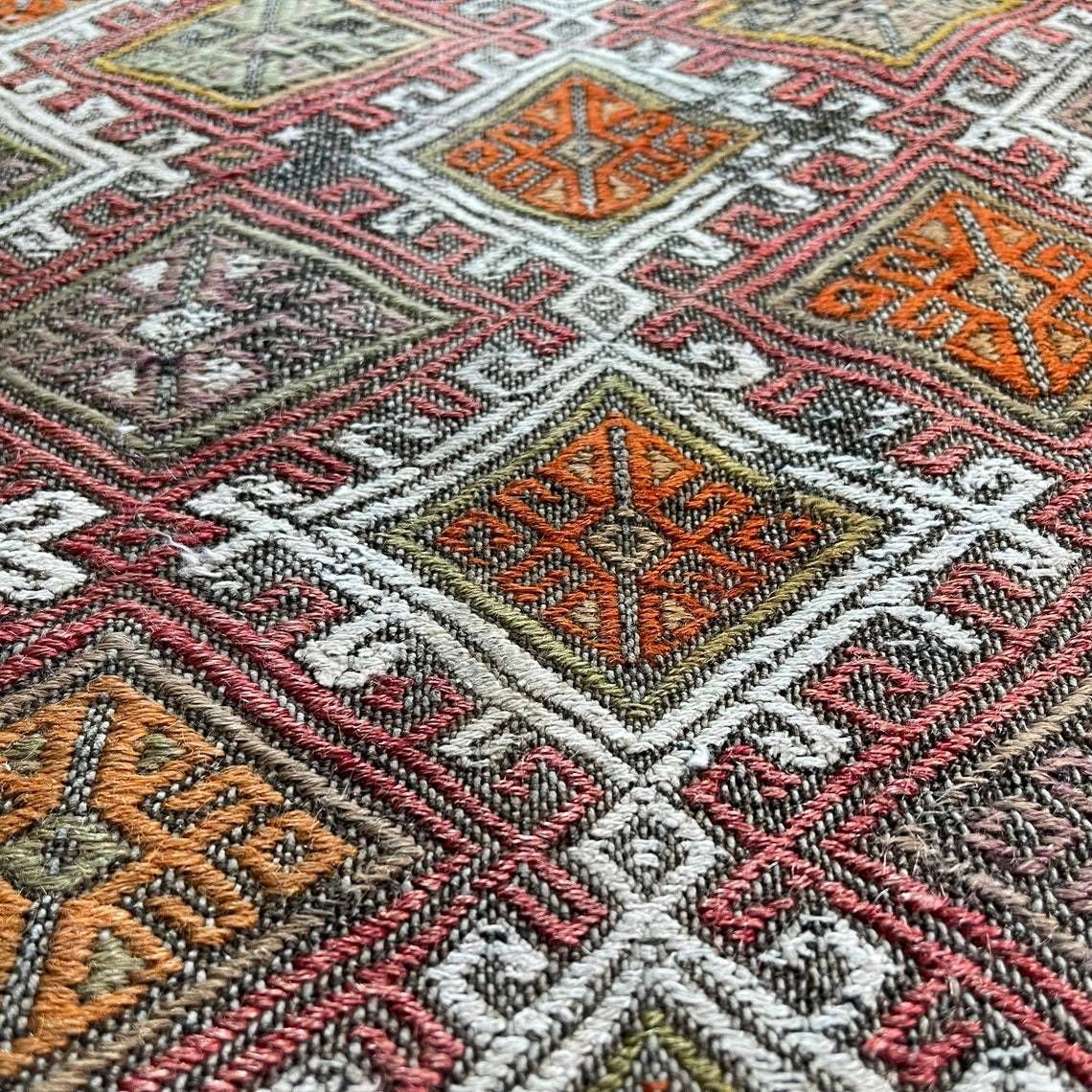 Traditional Turkish Mini Kilim Rug ,Vintage Anatolian Turkish Kelim 72 X 51 Cm photo Textiles