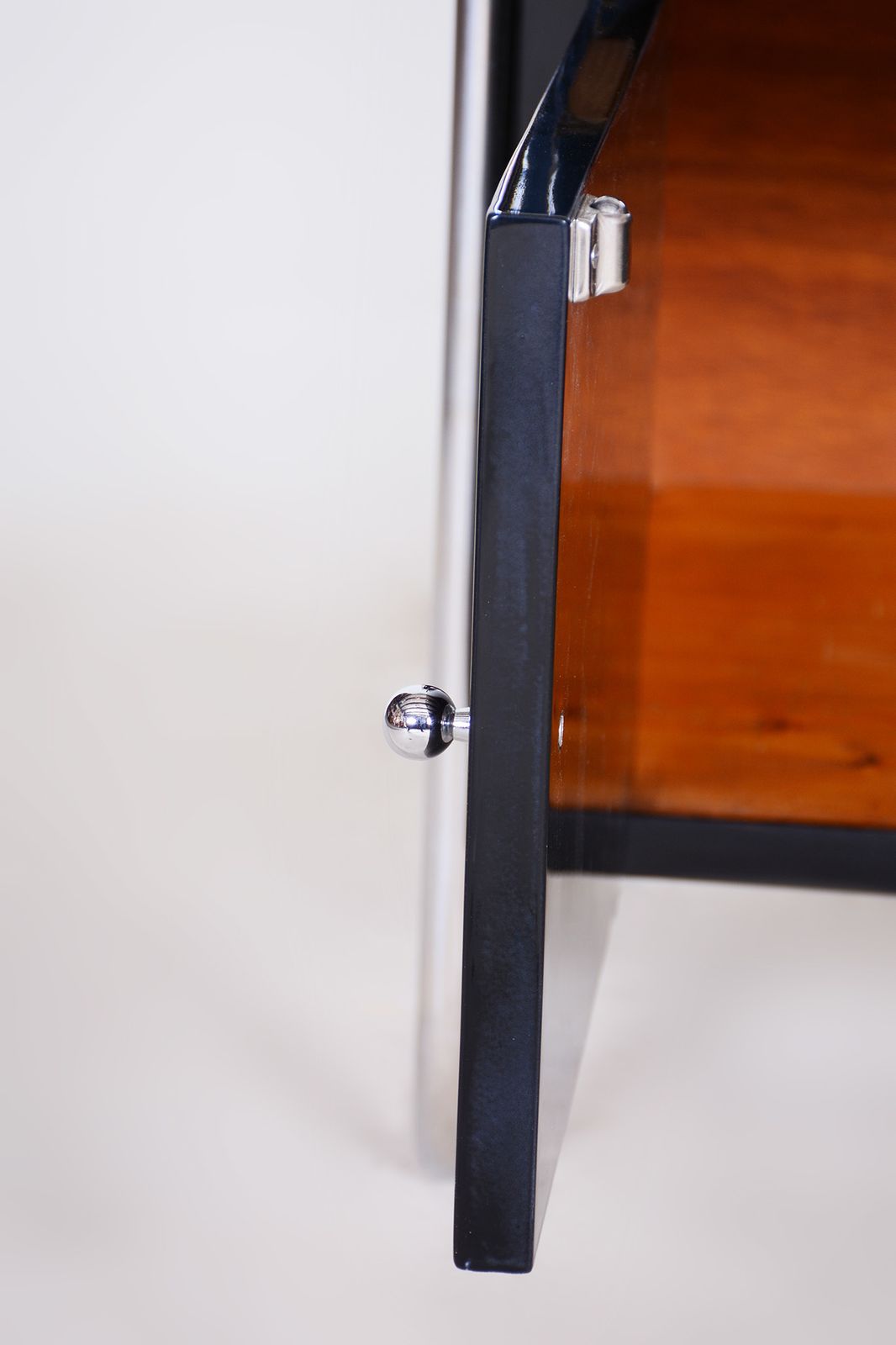 Small Black Slezak Cabinet Made In 1930s Czechia. photo Furniture