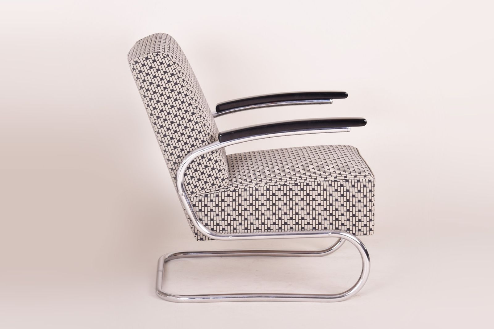 Patterned Mucke Melder Armchair Made In 1930s Czechia. photo 1362.0
