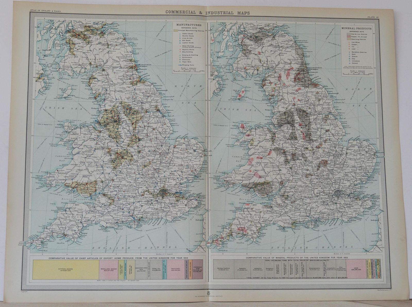 Set Of 10 Large Scale Vintage Maps Of The United Kingdom, Circa 1900 photo for sale