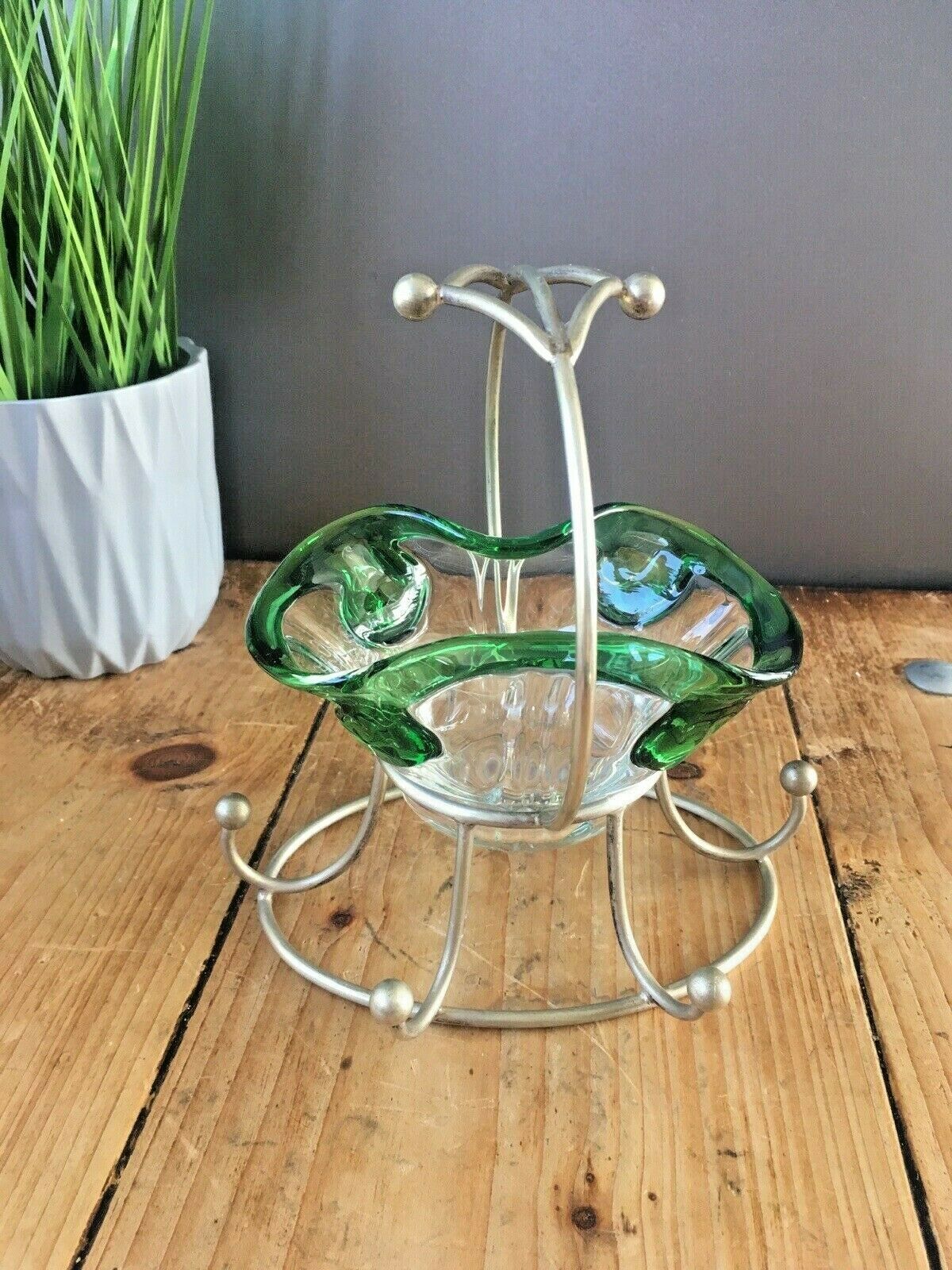 Lovely Art Nouveau Glass Epns Sugar Bowl Sweet Dish Bohemian Czech Loetz Kralik photo for sale