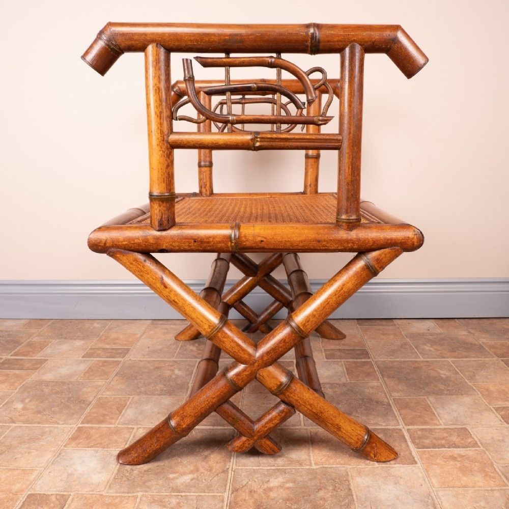 photo for sale Bamboo Hall Bench With Cane Seat