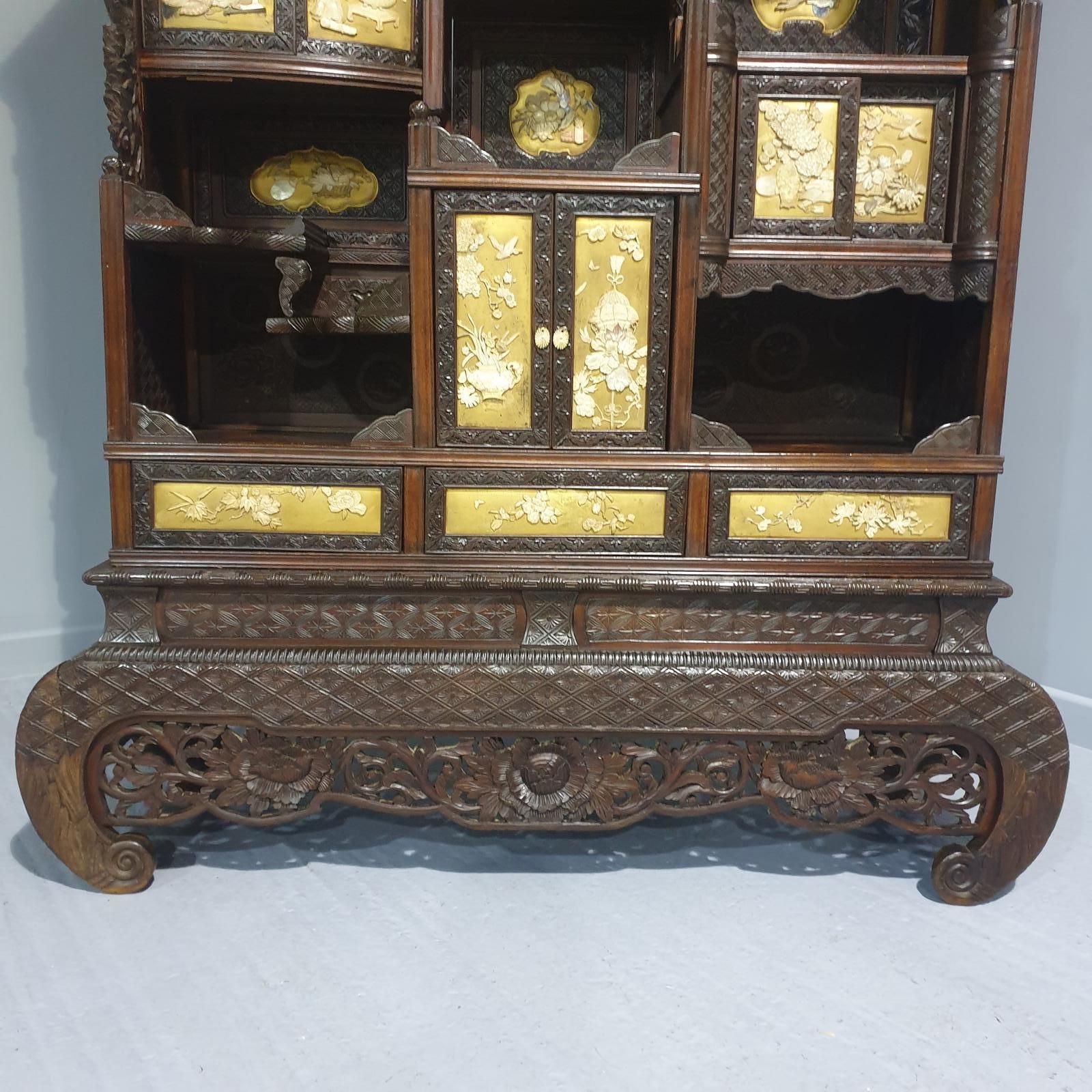 Large Meji Period Shibayama Cabinet photo for sale