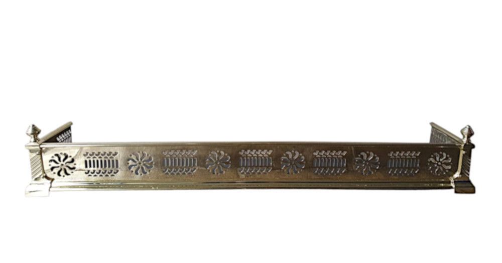 A Very Fine 19th Century Fully Restored Brass Curb Fender photo furniture