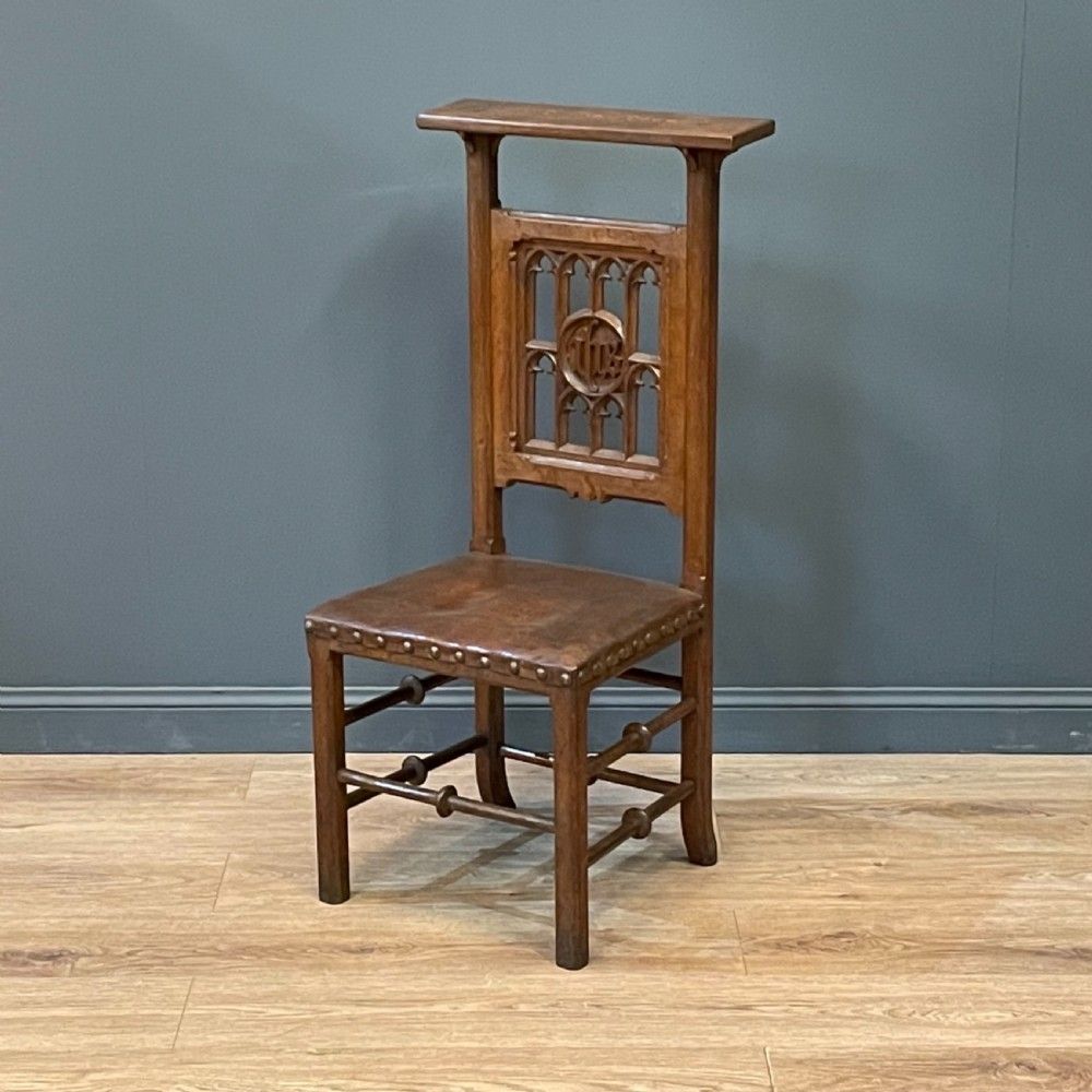 Attractive Antique Rustic Flemish Victorian Carved Oak Gothic Hall Church Chair photo furniture