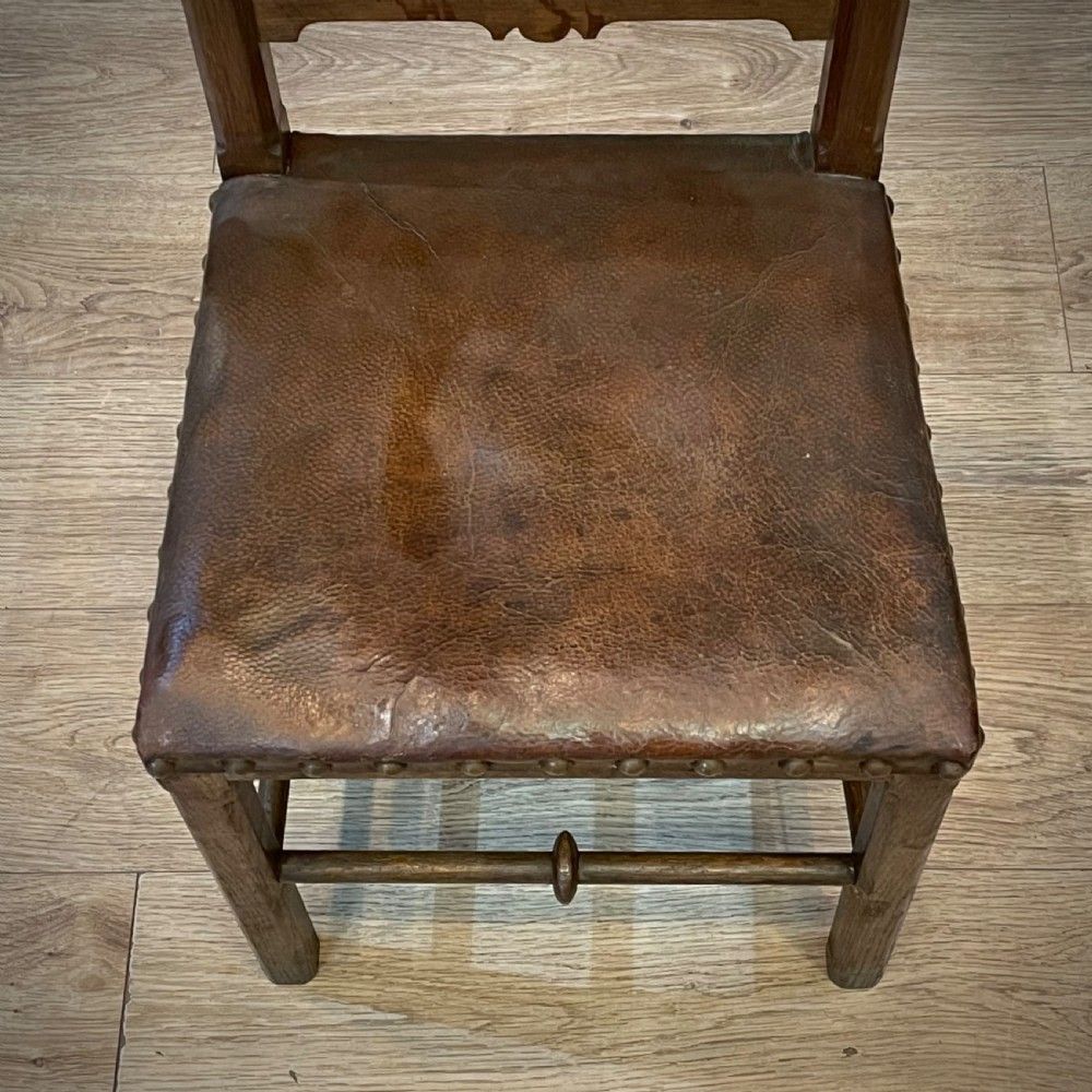 Attractive Antique Rustic Flemish Victorian Carved Oak Gothic Hall Church Chair photo vinterior