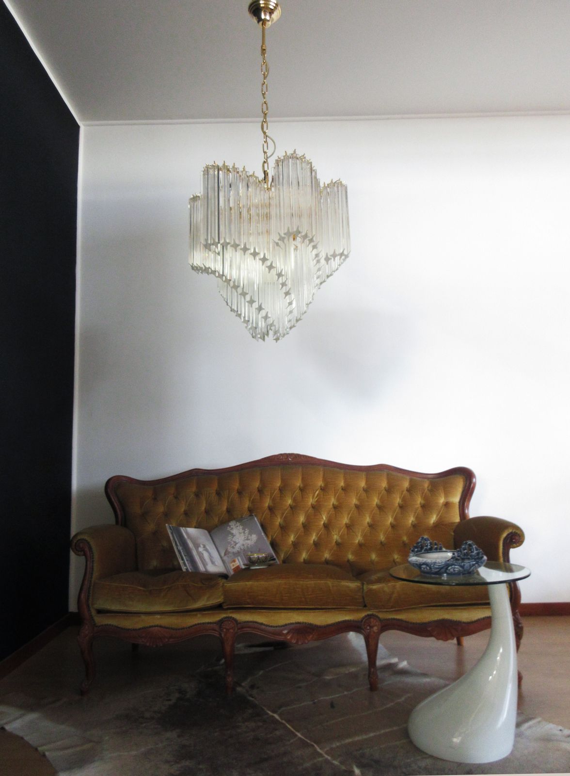 Modern Quadriedri Murano Glass Chandelier   114 Trasparent Prism Quadriedri photo furniture