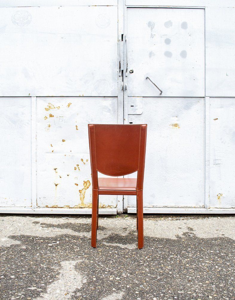 Leather Chairs By Enrico Pellizzoni, 1970s, Set Of 4 photo for sale