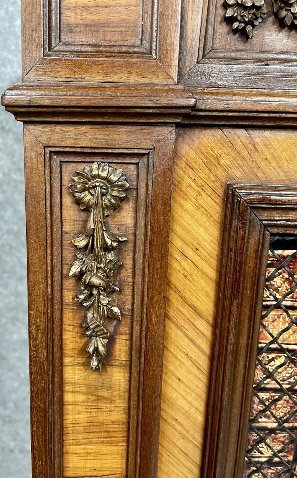 photo for sale Quality French Kingwood & Mahogany Bookcase