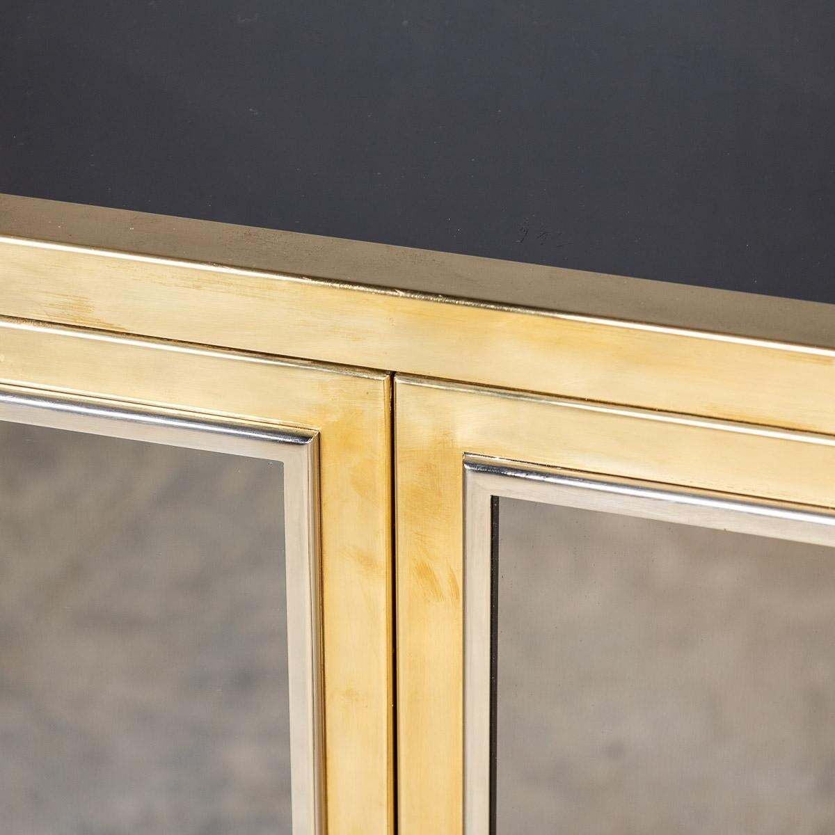 20th Century Brass & Mirrored Sideboard By Michel Pigneres, C.1970 photo buy