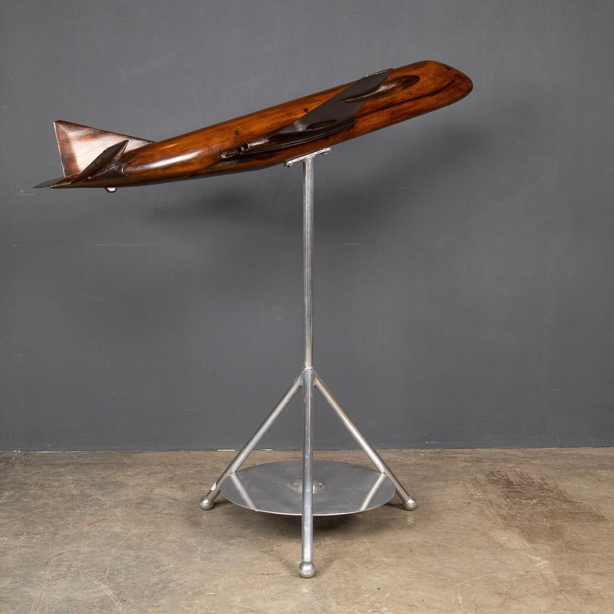 20thc Mahogany Model Of A Hawker Siddeley Nimrod Airplane C.1960 photo vinterior