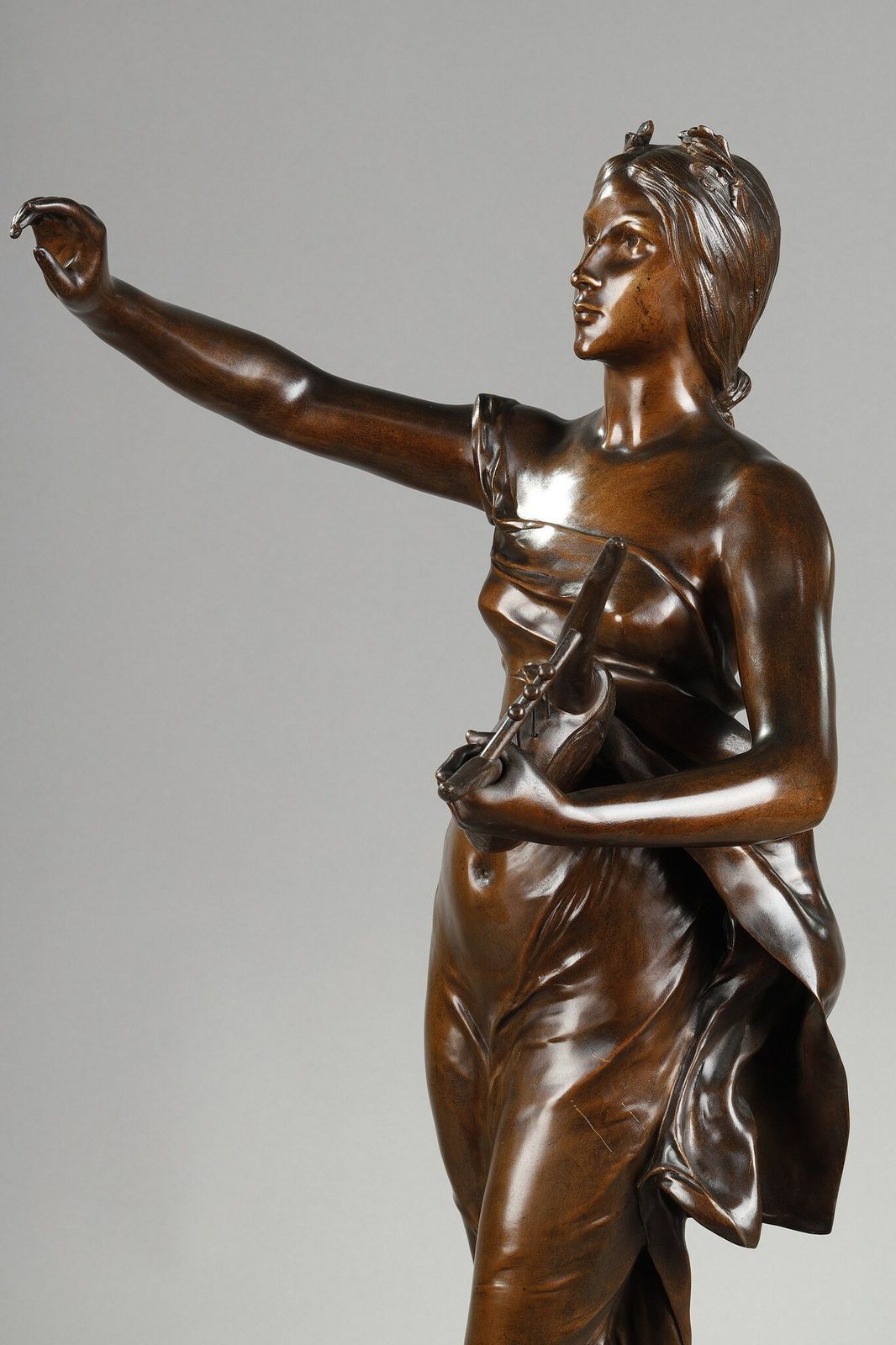photo furniture Bronze Sculpture, "Muse Des Bois", After Henri Louis Levasseur