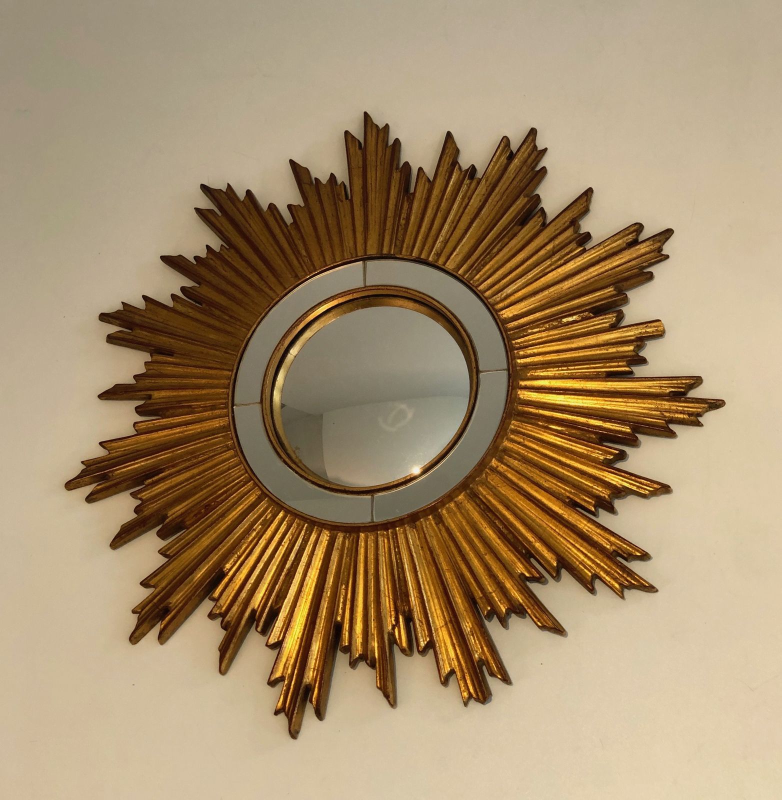 Golden Resin Sun Mirror, 1970s photo 680.0
