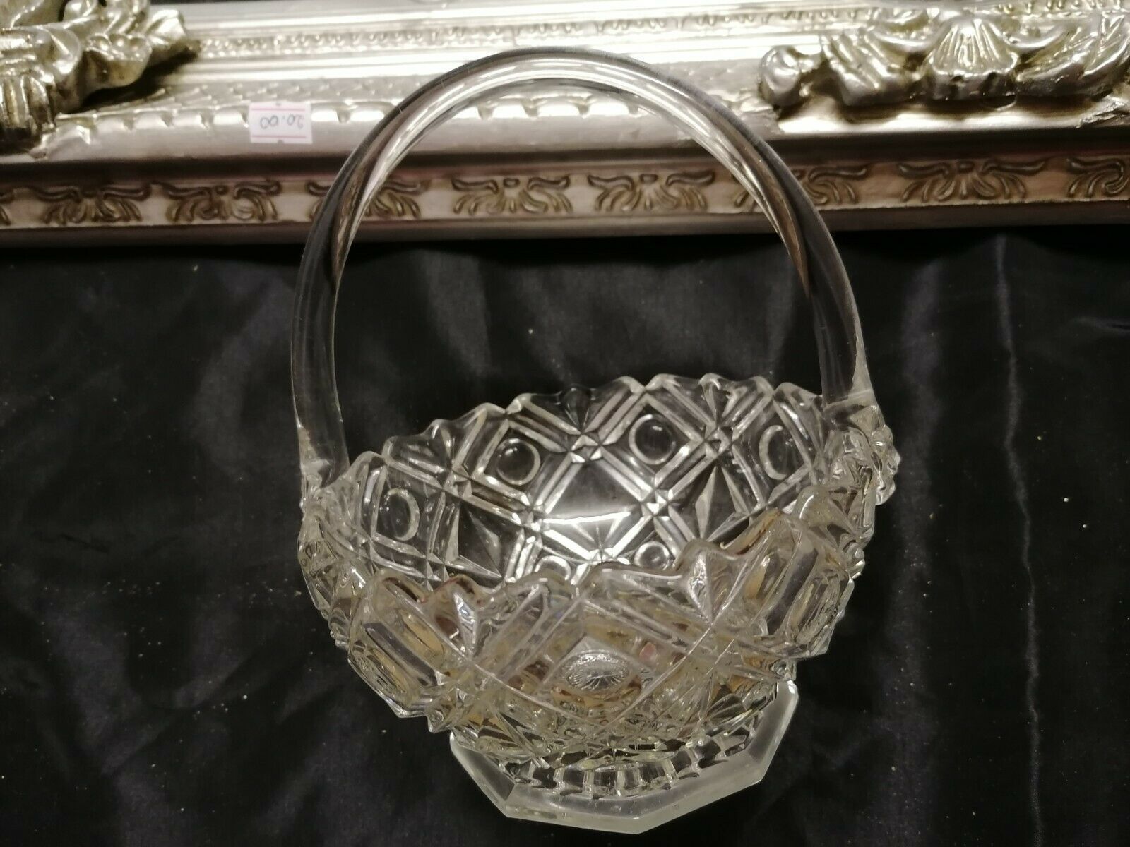 Italian Vintage Basket Cut Crystal Glass Date 19th Century 500 G