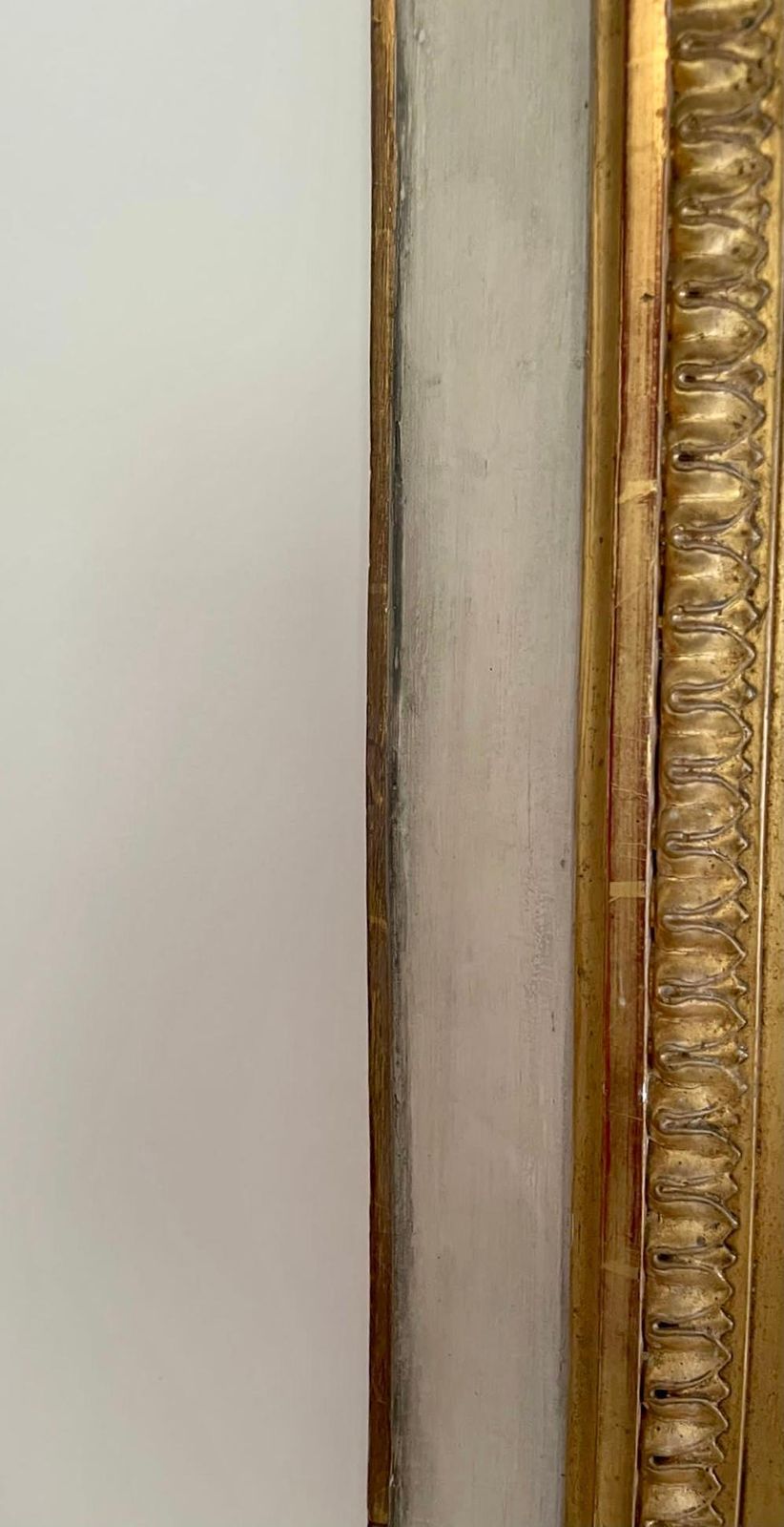 photo furniture Large Antique Victorian Quality Giltwood And White Painted Overmantle Mirror