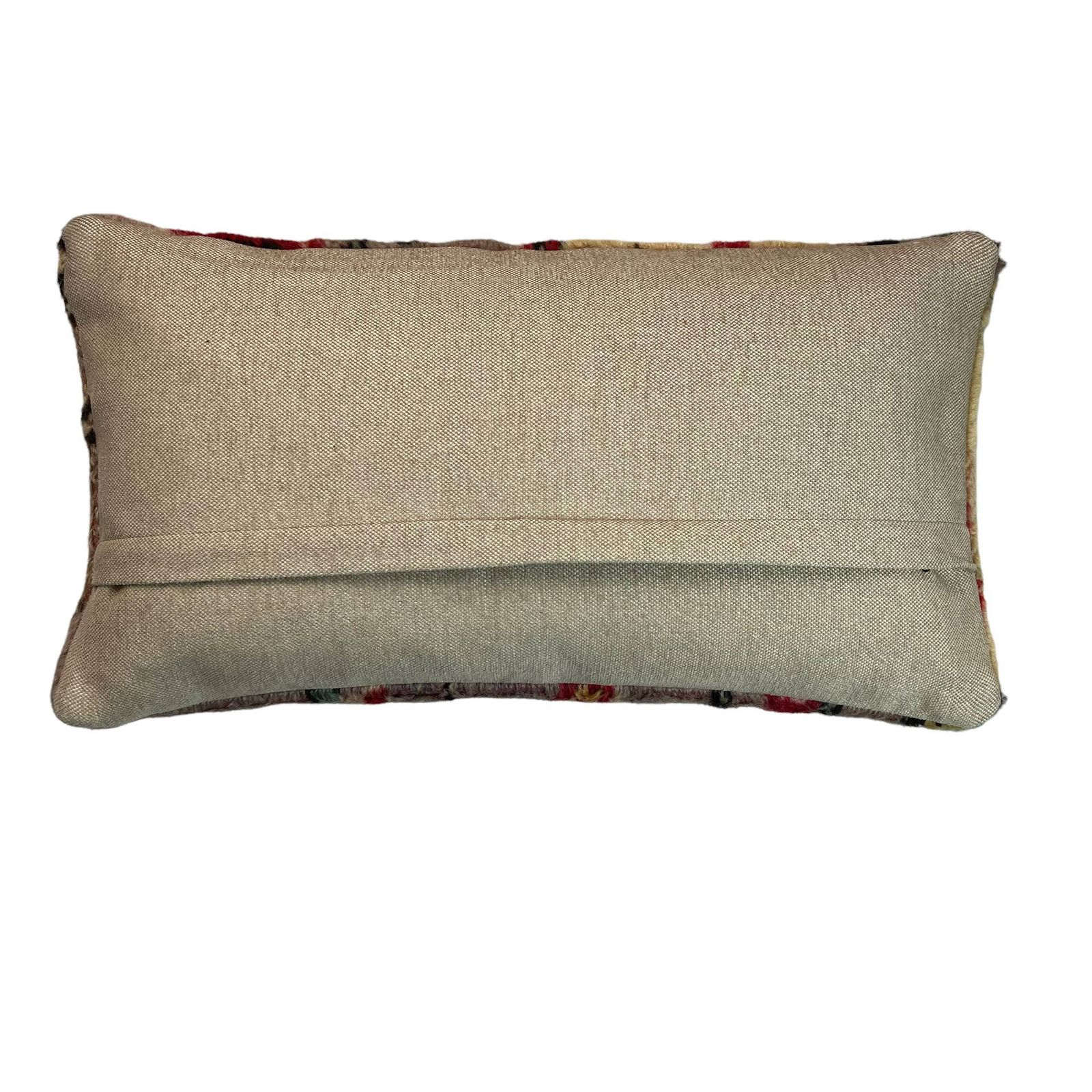 Vintage Hand Made Rug Cushion Cover, Decorative Rug Pillow Cover, Large Vintage Turkish Rug Cushion Cover photo for sale