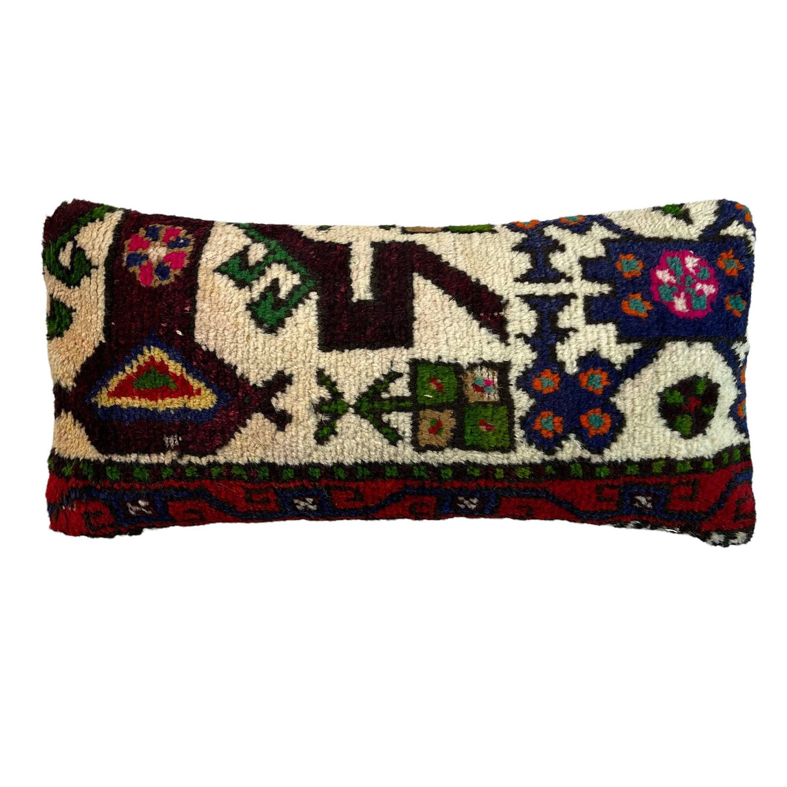 Vintage Hand Made Rug Cushion Cover,  Decorative Rug Pillow Cover, Large Vintage Turkish Rug Cushion Cover photo vinterior