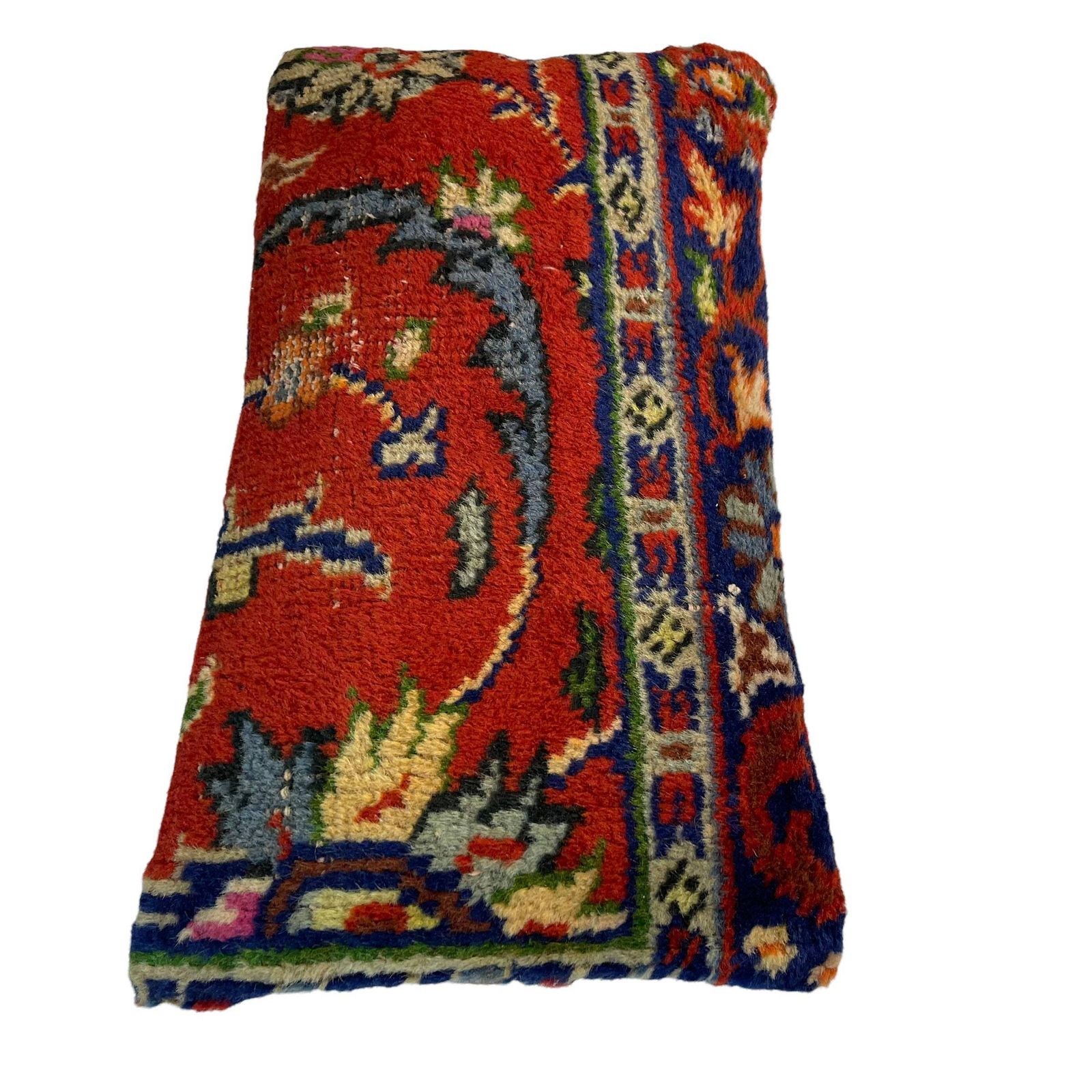Vintage Hand Made Rug Cushion Cover, Decorative Rug Pillow Cover, Large Vintage Turkish Rug Cushion Cover photo vintage
