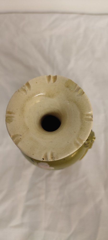 Art Deco Painted Ceramic Vase Spain 1930s photo vinterior