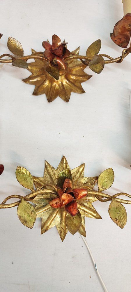 Golden Wrought Iron Spain 1940s Set Of 2 photo furniture