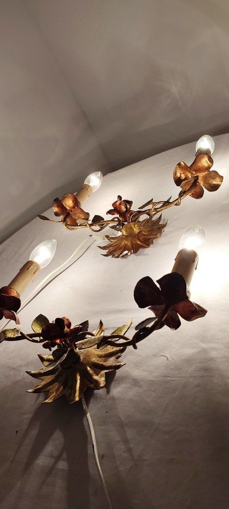 photo buy Golden Wrought Iron Spain 1940s Set Of 2