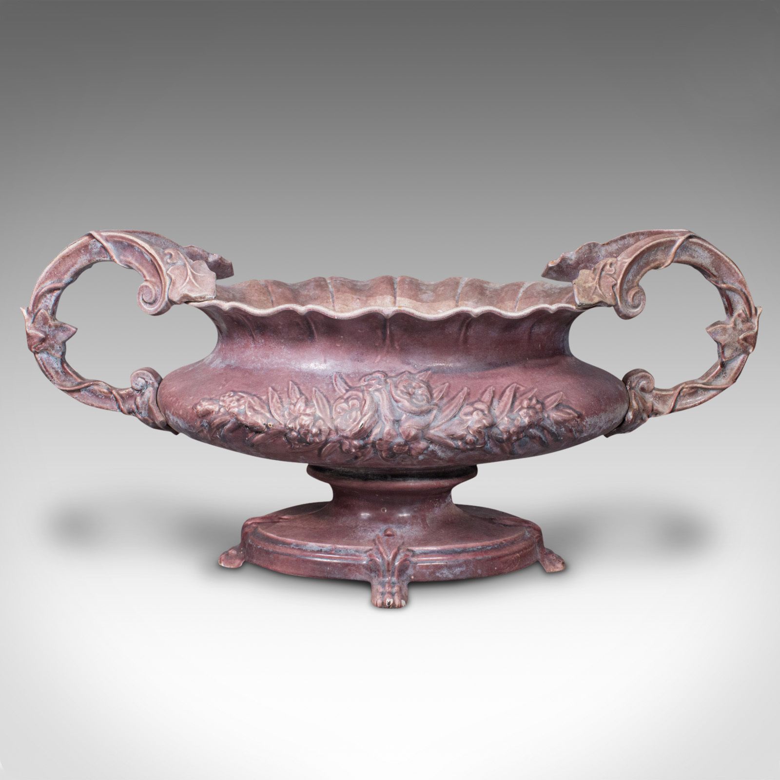 Large Antique Ornamental Planter, English, Cast Iron Jardiniere, 1850 photo Home Decor
