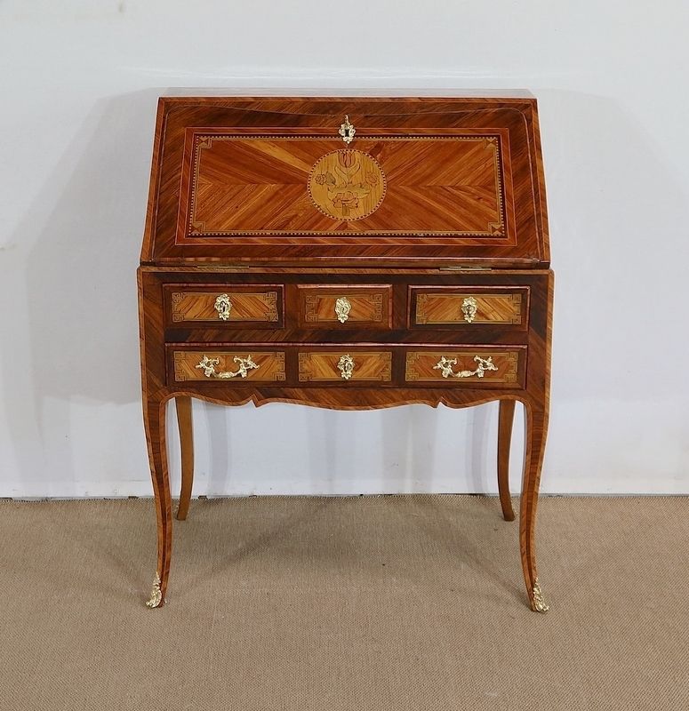 Mid Slope Desk In Precious Wood, Louis XV Period – 18th Century photo furniture