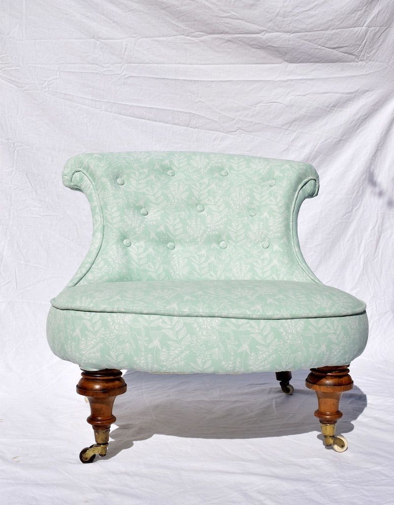 An English Victorian (1837 1901) Slipper Chair. Circa, 1870s. photo for sale