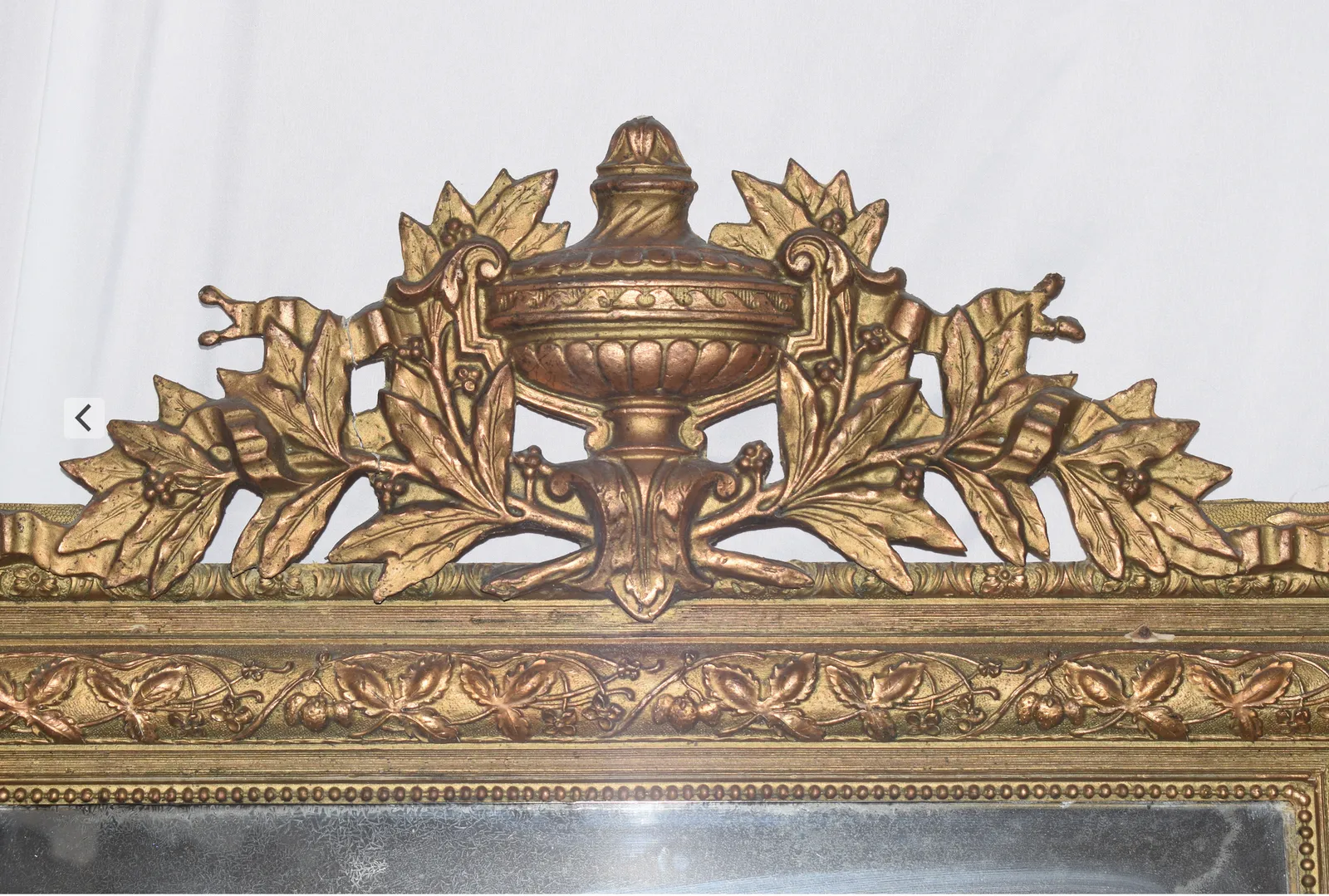 A French Napoleon III Gilt Gold Mirror With A Stucco Plaster Frame photo for sale