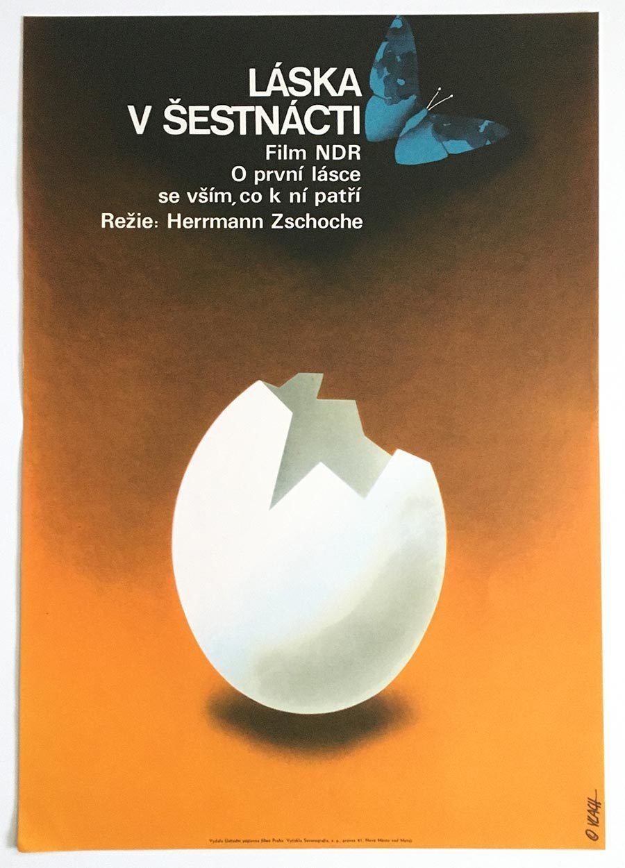 Movie Poster, Love At 16, Zdeněk Vlach, 1974