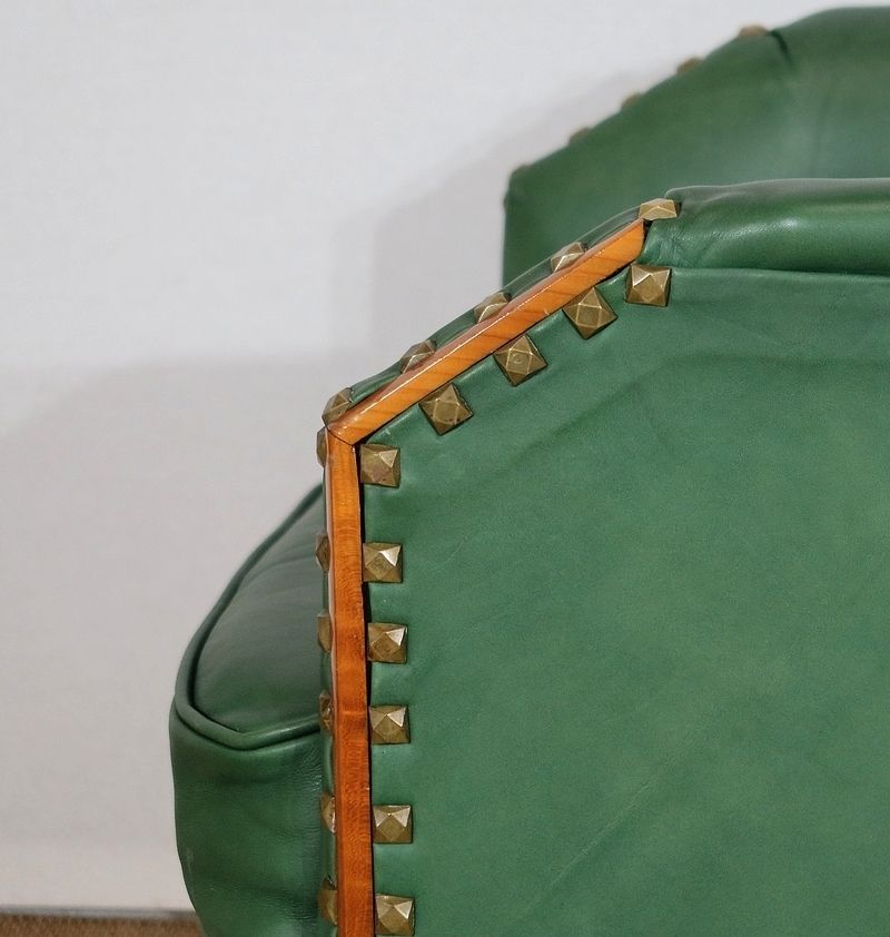 photo vinterior Pair Of Art Deco Armchairs In Solid Cherry, 1st Part Of The 20th Century
