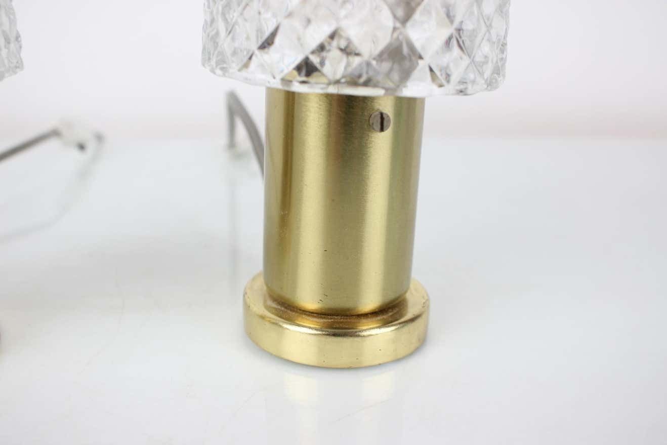 Midcentury Gold Table Lamps, Kamenický šenov, Preciosa, 1970s photo 682.0