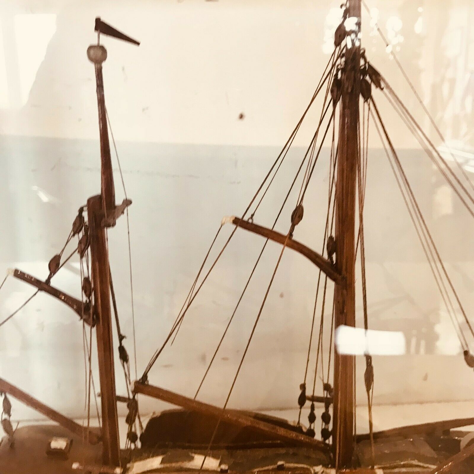 Old Model Of A 20th Century Sailboat photo vinterior