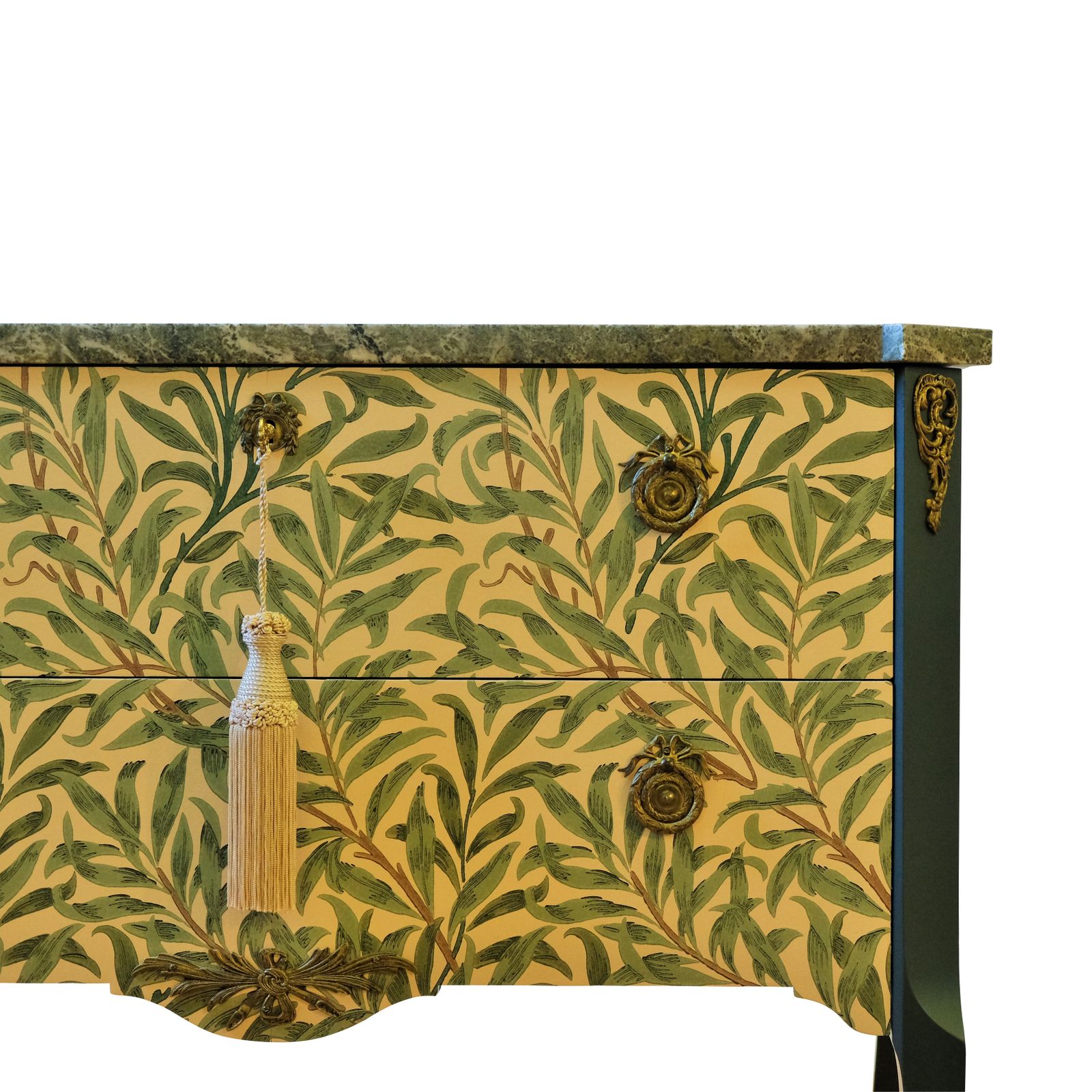 Furniture Gustavian Style Commode With William Morris Classic Design photo