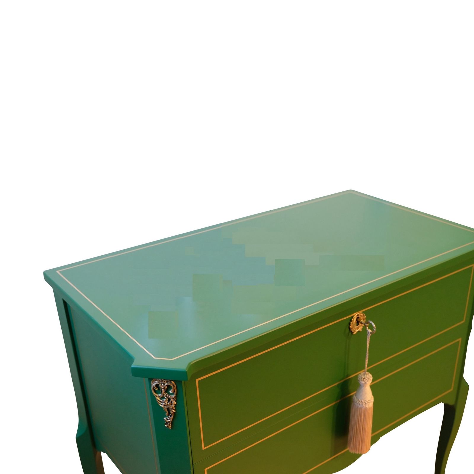 Gustavian Style Commode In Green With Detailing photo 1900.0