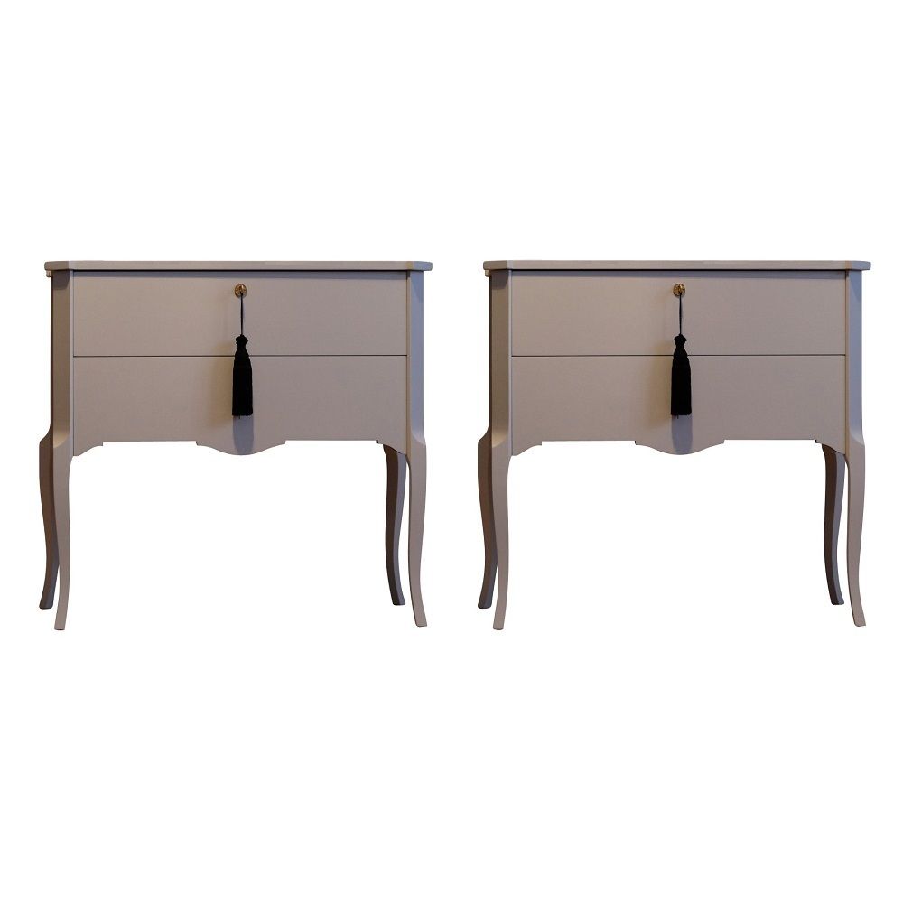 Gustavian Style Commode With Modern Grey Design   Pair