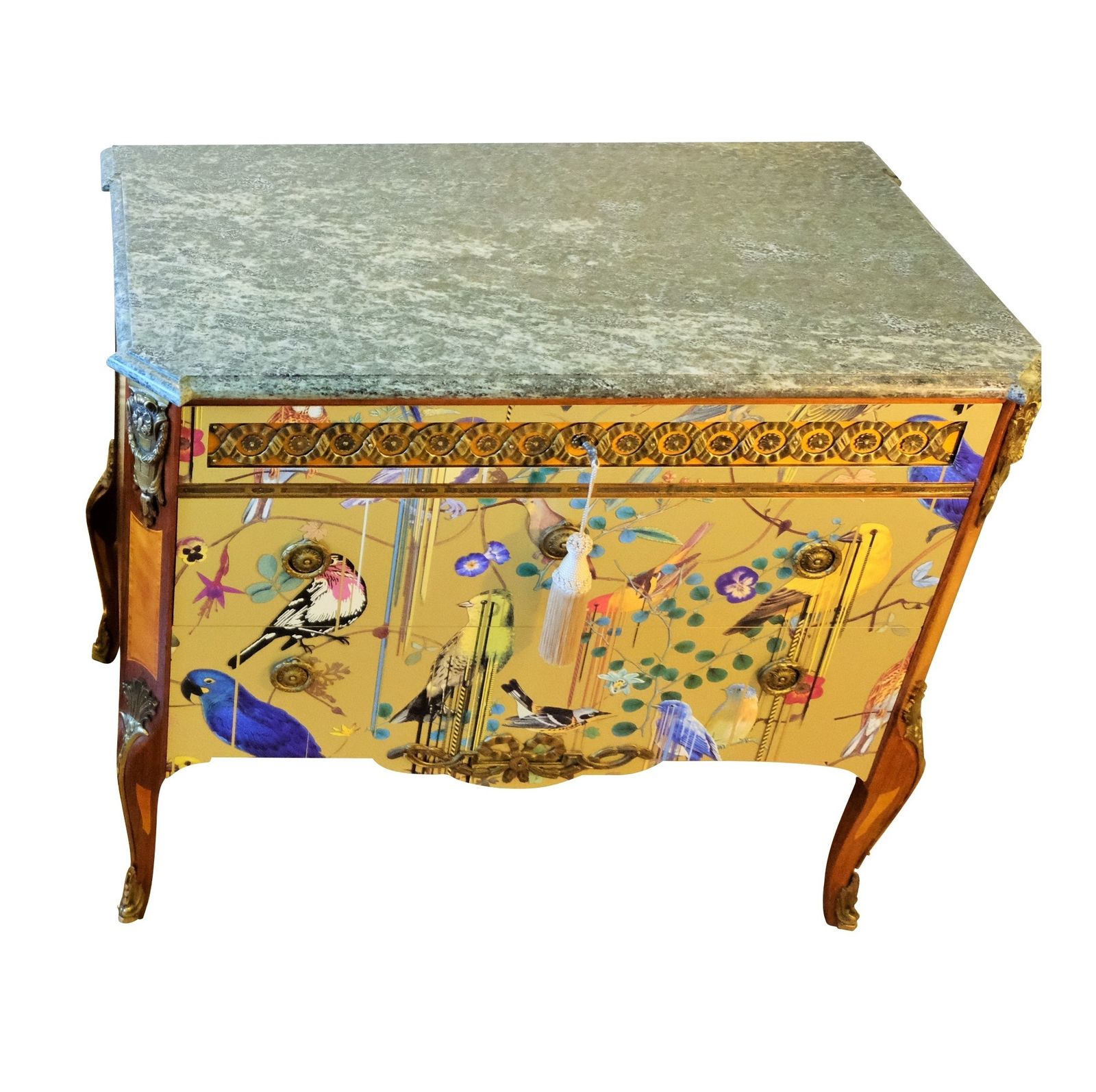 Gustavian Haupt Chest With Three Drawers In A Gold Christian Lacroix Design photo Furniture