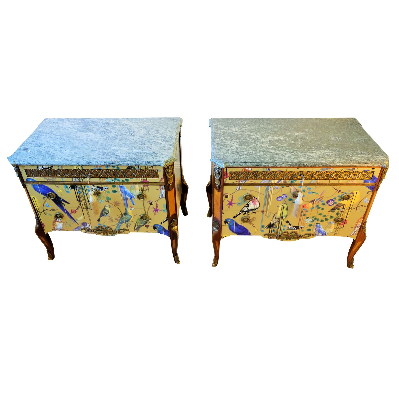 Gustavian Haupt Chest With Three Drawers In A Gold Christian Lacroix Design photo vinterior