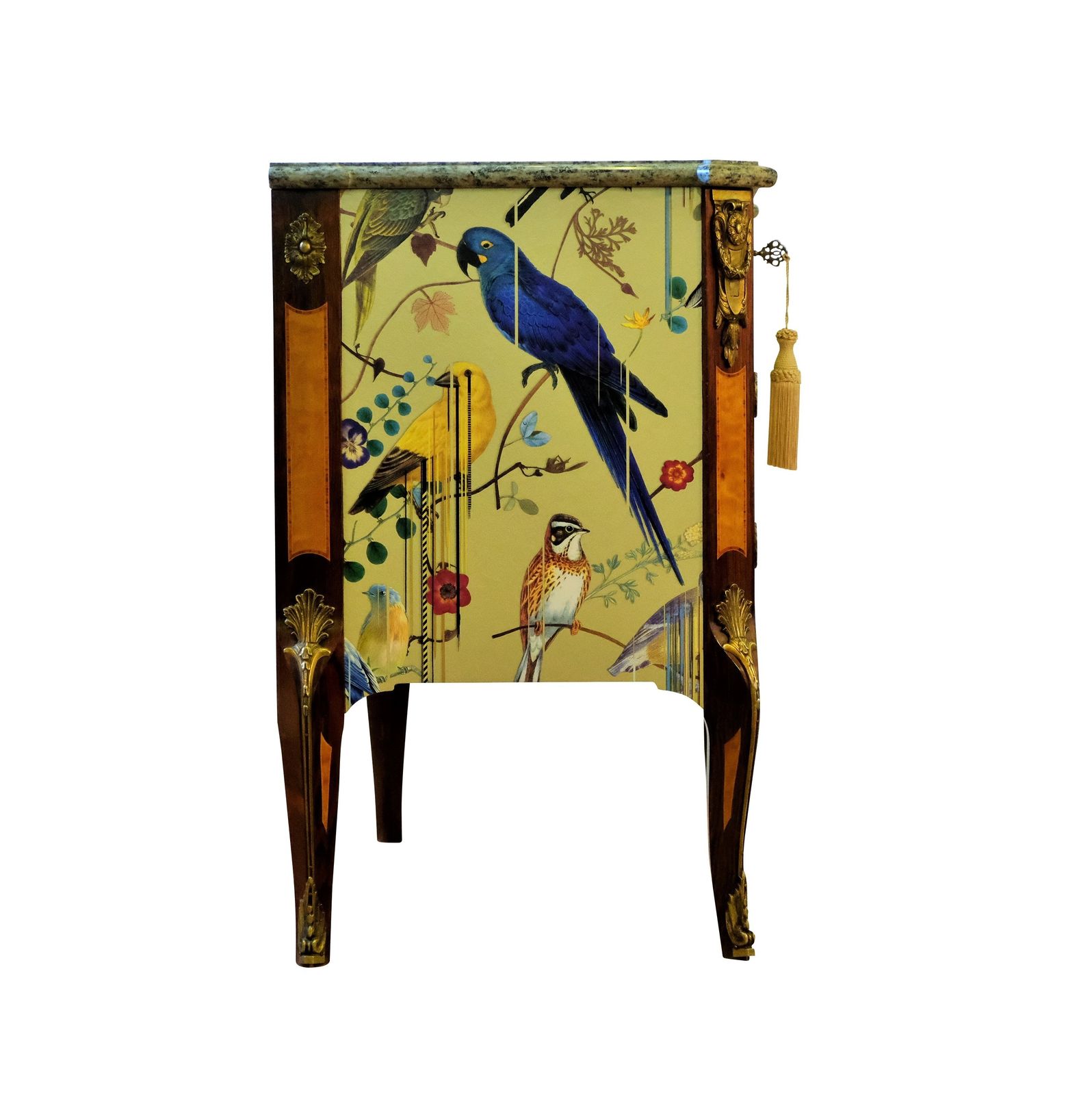photo furniture Gustavian Haupt Chest With Three Drawers In A Gold Christian Lacroix Design